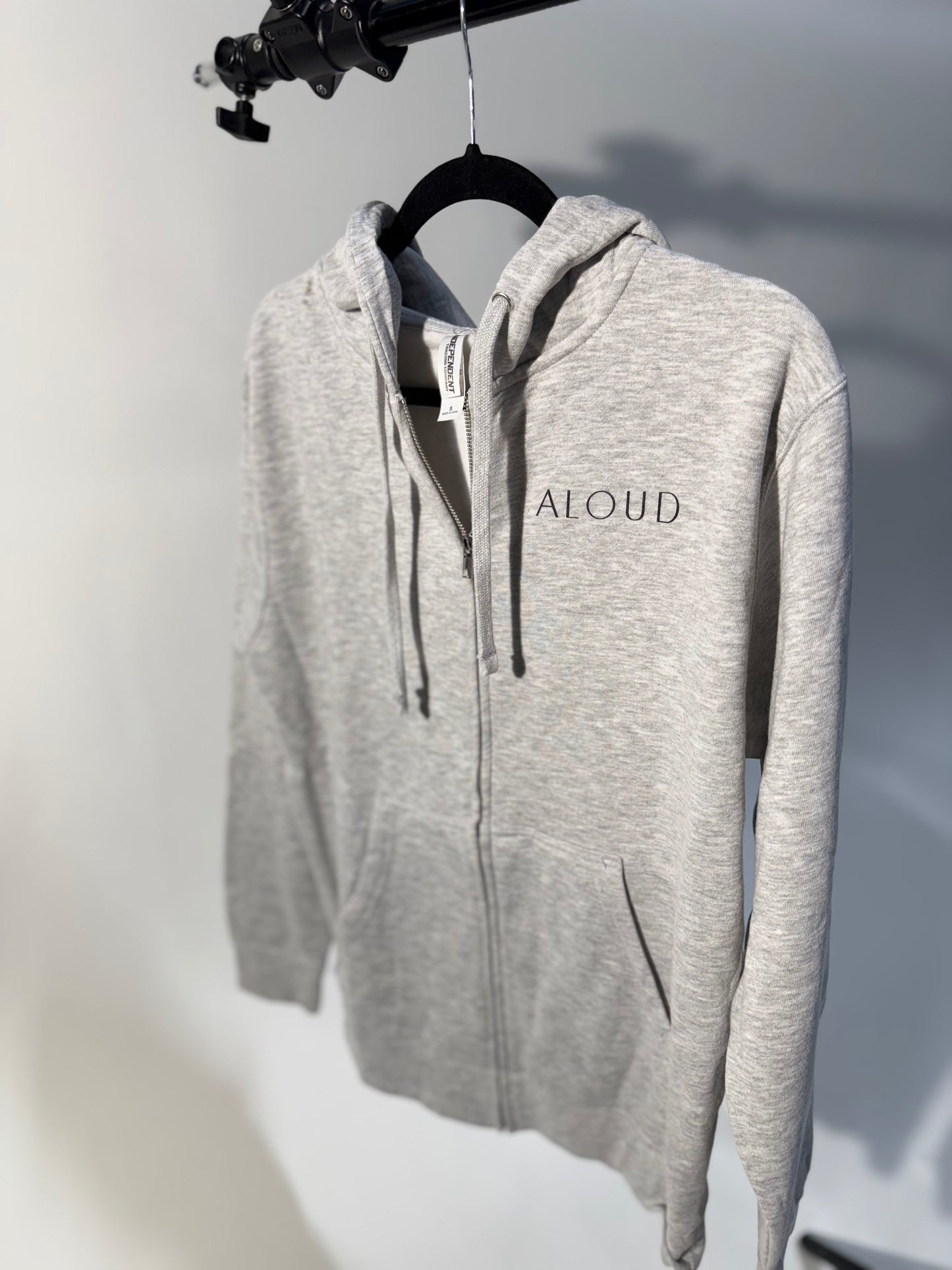 Aloud Zip Up Hoodie - Heathered Grey