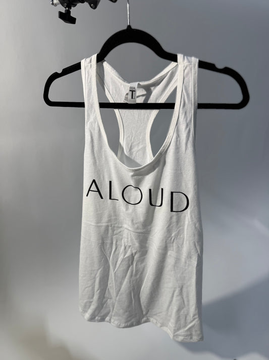 Aloud Racerback Tank Top - White