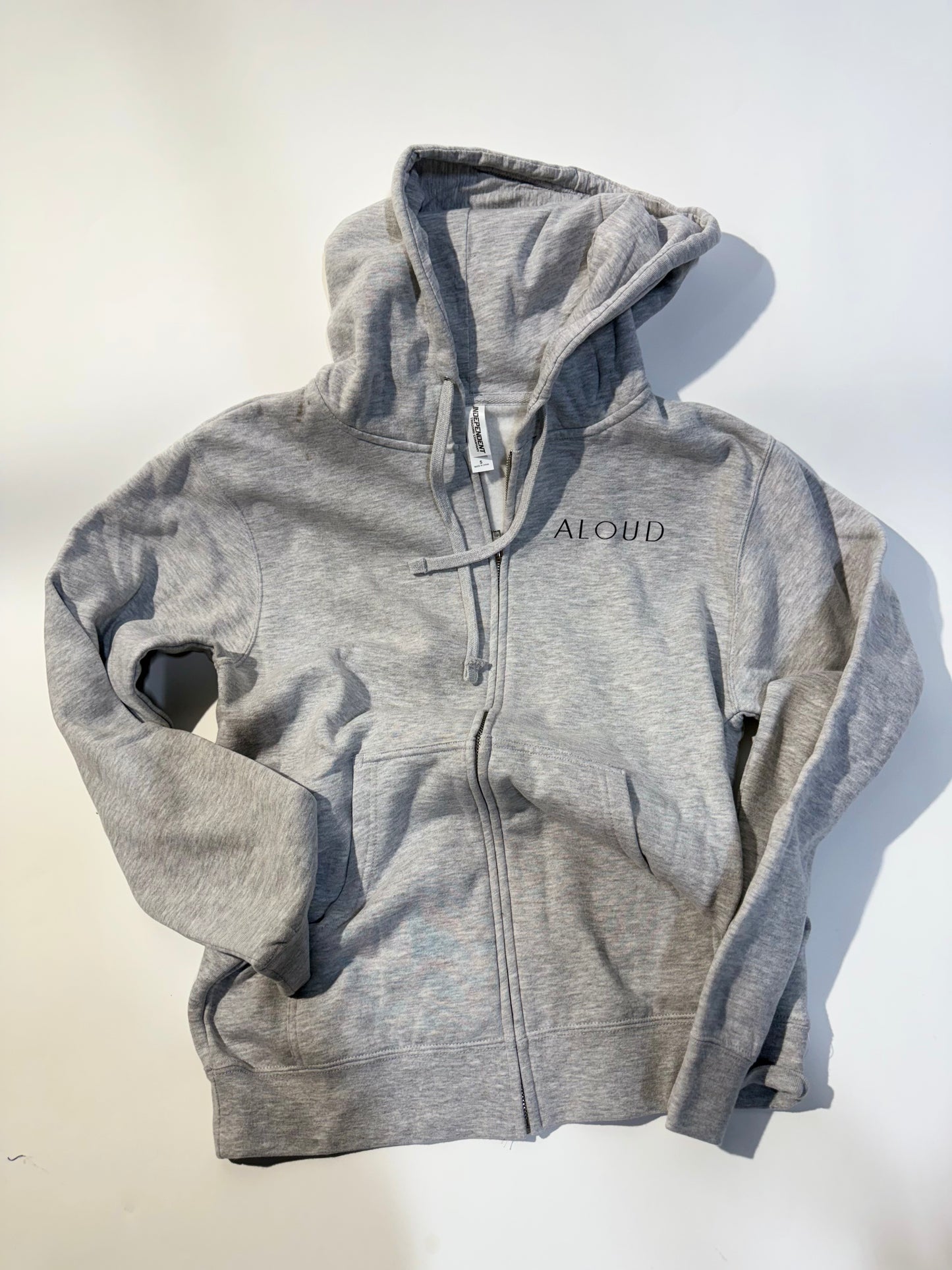 Aloud Zip Up Hoodie - Heathered Grey